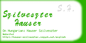 szilveszter hauser business card